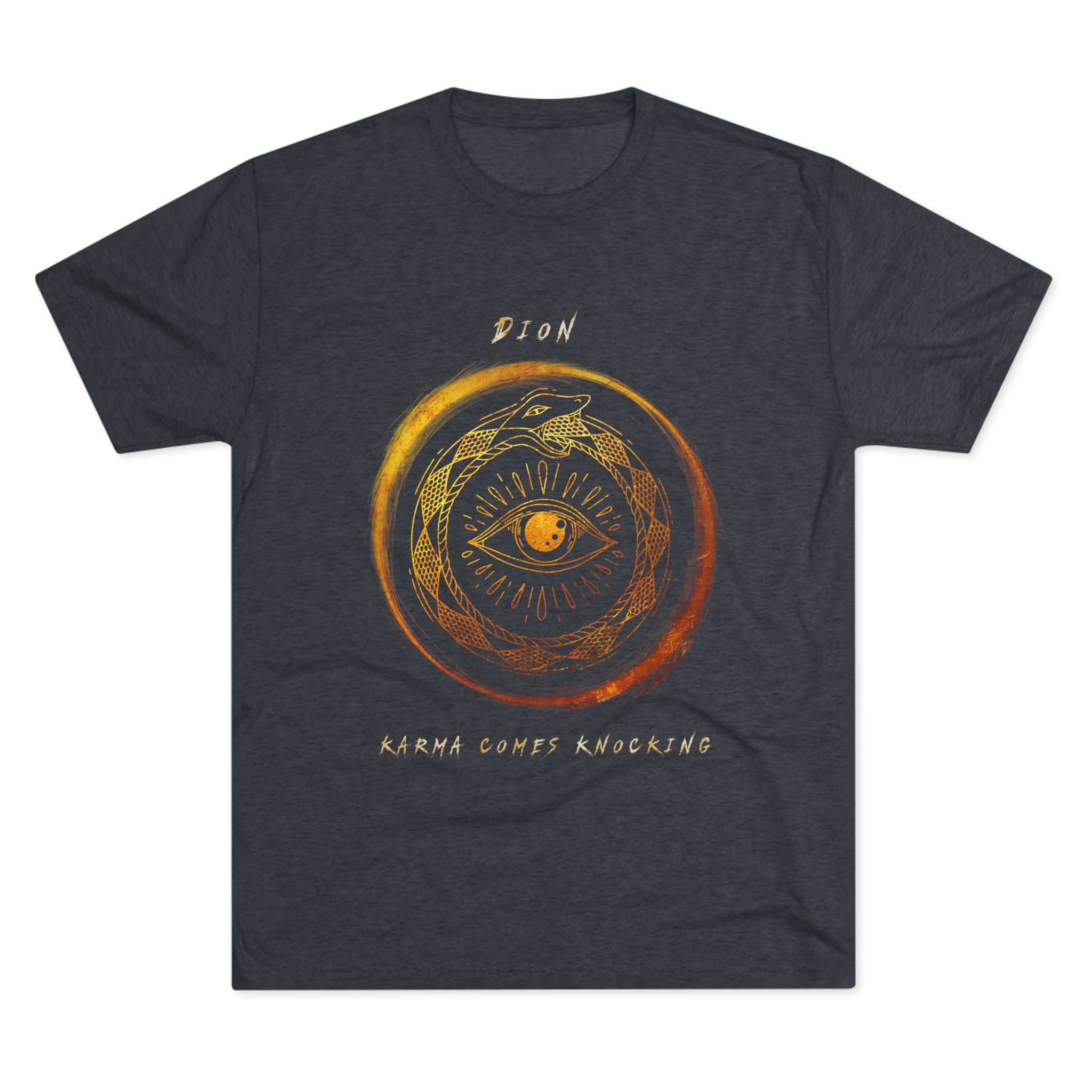 "Karma Comes Knocking" Unisex Tri-Blend Crew Tee - Image 9