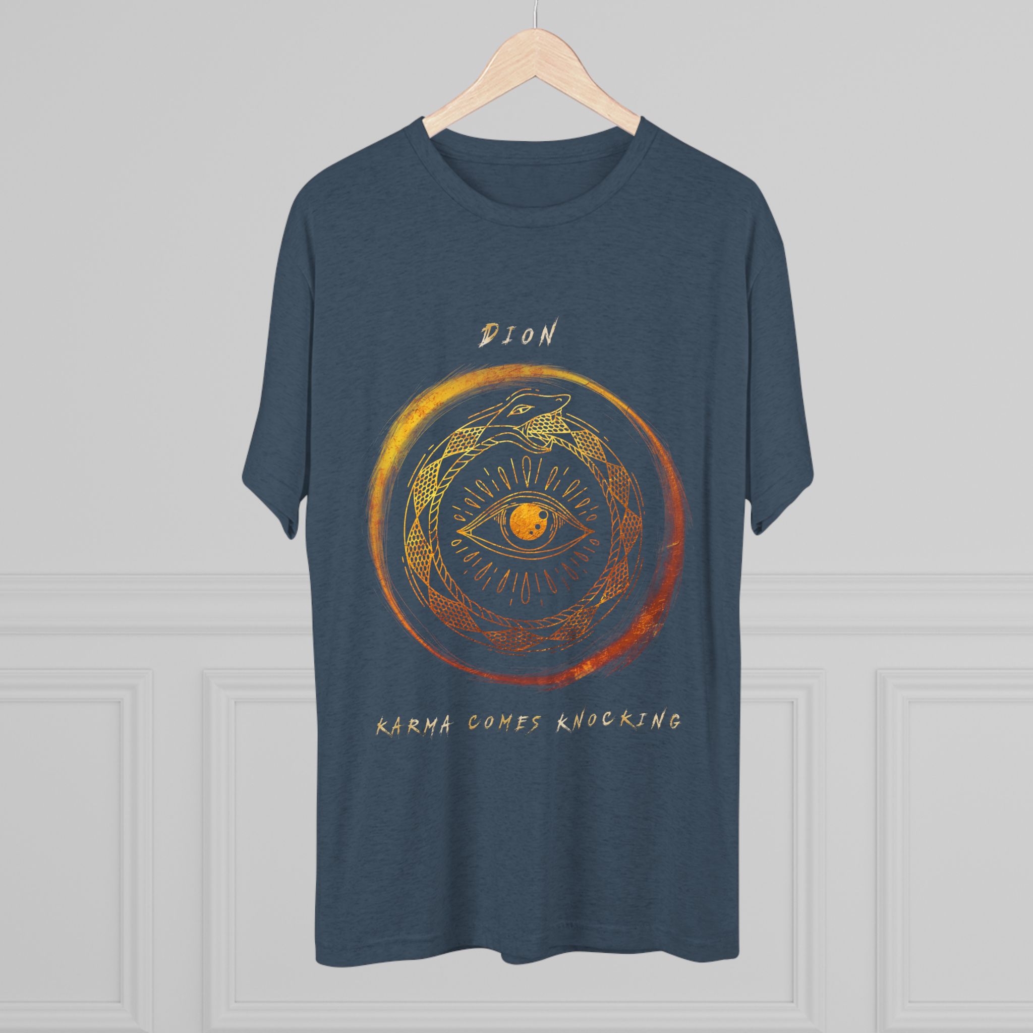 "Karma Comes Knocking" Unisex Tri-Blend Crew Tee - Image 8